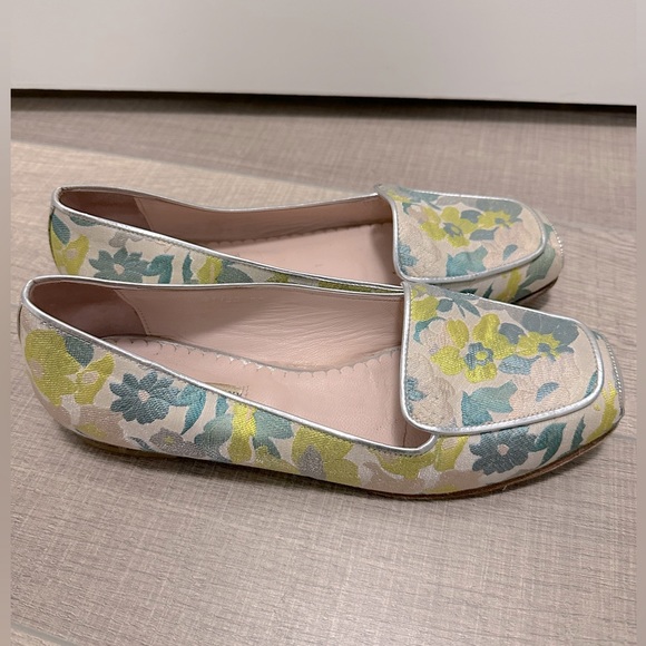 Opening Ceremony - Floral Satin Embroidered Flats - Picture 3 of 8